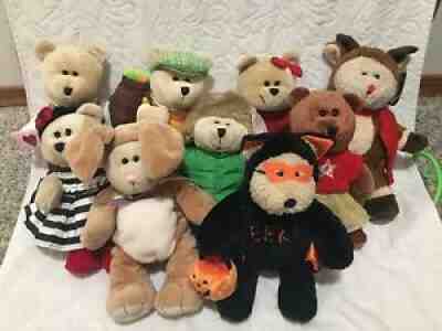 HUGE LOT OF NINE Starbucks Bearista Bears Plush Stuffed Animal Teddy Bear - Sold on eBay Jul 12, 2021 for $36.00