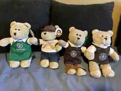 Starbucks Bearista Bears Set Of Four Pike Place Market Austria Australia - Sold on eBay Jul 04, 2021 for $10.00