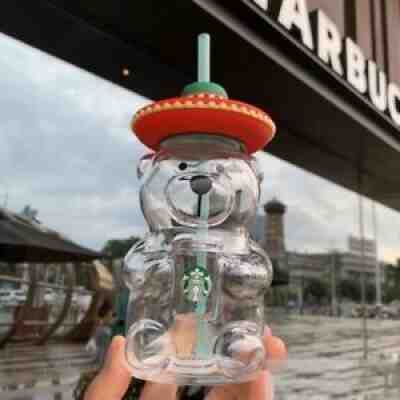 Starbucks bear cup Latin American style Cute bear shape milk Straw Mug Tumbler - Sold on eBay Aug 08, 2021 for $35.99