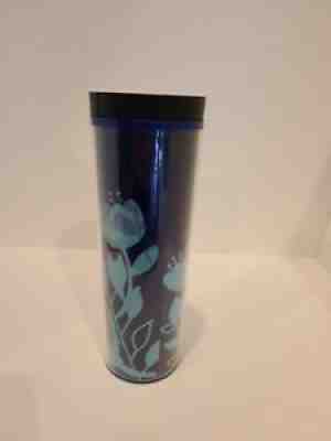 Starbucks Coffee 2013 Plastic Blue Purple Floral Tumbler Travel Mug EUC - Sold on eBay Jul 28, 2021 for $14.59