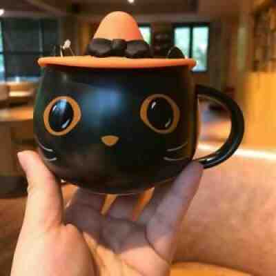 2021 New Starbucks Halloween Cat Mug Pumpkin Cup W/Cap Lid Black Coffee Mug Gift - Sold on eBay Sep 13, 2021 for $22.99