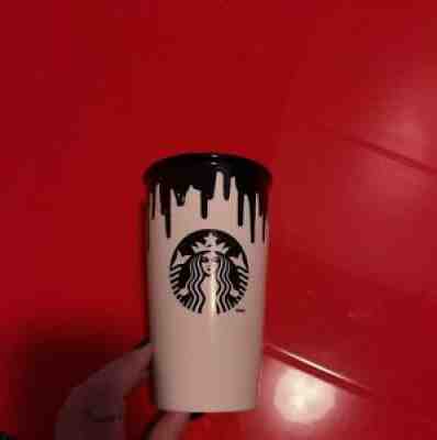 Starbucks Band of Outsiders 12 oz. Travel Cup Tumbler Ceramic Black Drip 2014 - Sold on eBay Aug 05, 2021 for $19.00