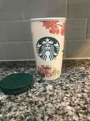 Starbucks Ban.do Floral Ceramic Double Wall Travel Tumbler Bando Cup Flower 12oz - Sold on eBay Jul 18, 2021 for $12.99