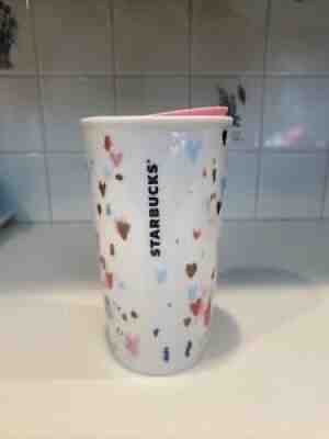 Starbucks Valentines Day 2018 Travel Ceramic Mug Tumbler Lid NEW Confetti Heart - Sold on eBay Aug 13, 2021 for $16.00