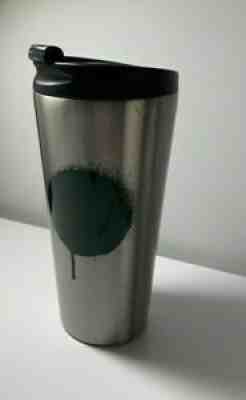 Starbucks 2014 Stainless Steel & Dark Green Paint Splotch Tumbler, 16 oz. - Sold on eBay Aug 25, 2021 for $17.95
