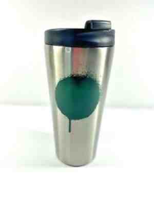 Starbucks 2014 Stainless Steel & Dark Green Paint Splotch Tumbler, 16 oz. - Sold on eBay Sep 02, 2021 for $17.99