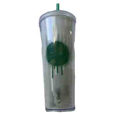 Starbucks 2014 Cold Cup Graffiti Tumbler White Green Dot Paint Drip 24oz - Sold on eBay Jun 17, 2021 for $22.98