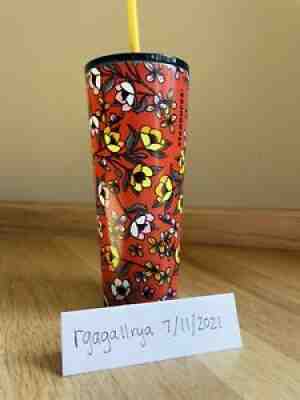 Starbucks Stainless Red Yellow Poppy Flower Floral Tumbler EUC RARE 2018 ð??¸ð??¼ - Sold on eBay Sep 02, 2021 for $200.00