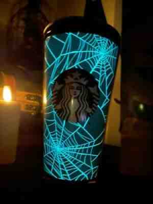 Starbucks Limited Edition Halloween 2021 Glow in the Dark Spider Webs Tumbler ð??¸ - Sold on eBay Sep 13, 2021 for $36.00
