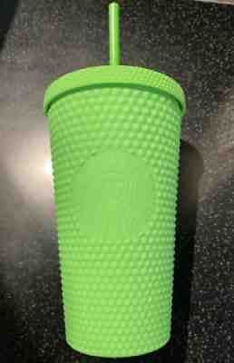 Starbucks Neon Green Tumbler Fall 2021 Grande Studded Cold Cup - Sold on eBay Aug 23, 2021 for $47.50