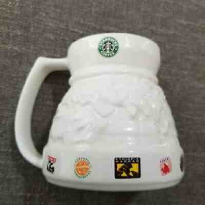 Starbucks Around The World Embossed Globe White Coffee Mug With Lid - Sold on eBay Sep 12, 2021 for $13.00