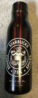 Starbucks The First Store Pike Place Original Logo Stainless Steel Water Bottle - Sold on eBay Jul 10, 2021 for $14.99