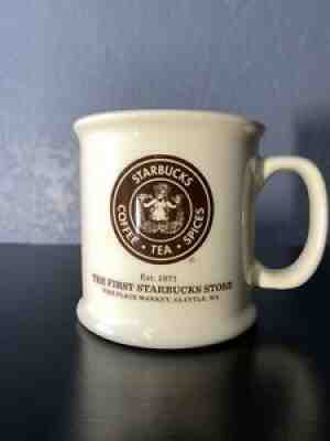 STARBUCKS Coffee Mug -Pike Place Market, Seattle,WA Brown Mermaid Logo 1st store - Sold on eBay Aug 02, 2021 for $5.51