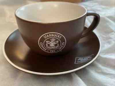Starbucks Brown Cup and Saucer NIB from The First Starbucks Store, Pike Place - Sold on eBay Aug 26, 2021 for $19.99