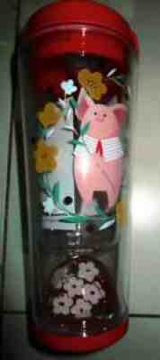 2019 Starbucks Coffee New Year of the Dancing Pig waterball TUMBLER 12 oz sku - Sold on eBay Jul 30, 2021 for $45.00