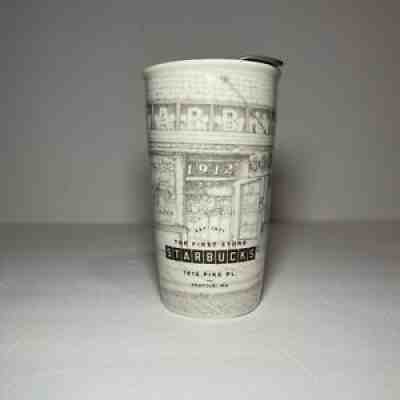 Starbucks The First Store 1913 Pike Place Travel Mug Seattle, WA 12 Fl Oz. Clean - Sold on eBay Sep 10, 2021 for $21.99