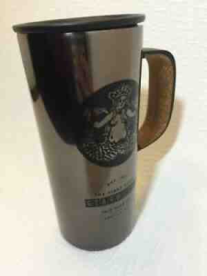 Starbucks The First Store Shine Stainless Steel Travel Tumbler with Cork Handle - Sold on eBay Jul 15, 2021 for $16.95