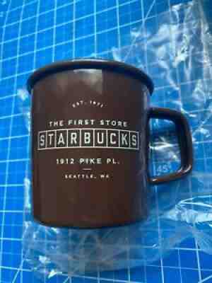 Starbucks The First Pike Place Store 2016 Enamel Tin Brown Coffee Camping Mug - Sold on eBay Jul 15, 2021 for $19.99