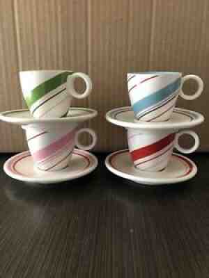Starbucks Demi Espresso Mini Mug Cup Candy Striped Holiday 2007 3oz Set Of 4 - Sold on eBay Jul 27, 2021 for $12.00
