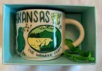 Starbucks Been There Across The Globe Arkansas State Ornament 2 oz Demi Cup - Sold on eBay Jul 07, 2021 for $21.50