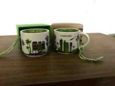 Singapore Starbucks You Are Here 2oz Ornament Demi Mug - Orchid/Changi Airport - Sold on eBay Aug 25, 2021 for $12.99