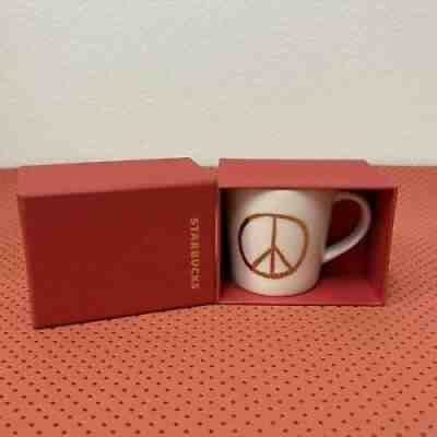 Starbucks 2015 Dot Collection Gold Peace Sign Demi Mug 3 oz Espresso Cups - Sold on eBay Aug 06, 2021 for $9.86