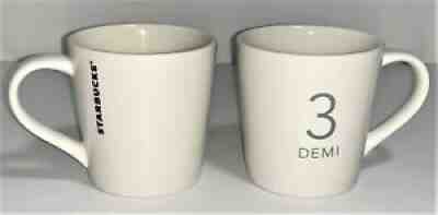 2 Starbucks Coffee 2011 Demi 3 Oz Demitasse Mini Espresso 3" Matte White Mugs - Sold on eBay Aug 01, 2021 for $16.96