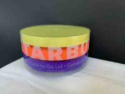 NIB 3 Starbucks Cold-to-Go Lids 2015 Neon Yellow And Orange And Purple - Sold on eBay Sep 13, 2021 for $20.50