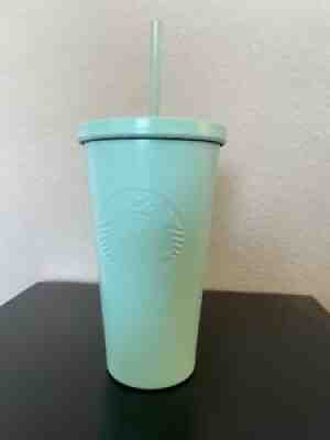 Starbucks aqua blue green stainless steel 16 oz tumbler siren rare wow - Sold on eBay Jul 08, 2021 for $20.50