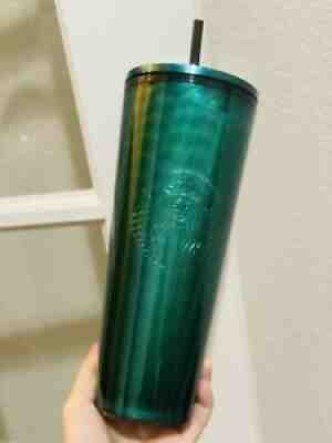 Starbucks Teal Turquoise Wave Tumbler, 24oz - Green - Sold on eBay Aug 24, 2021 for $30.90