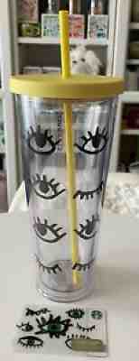 Starbucks Eyes Plastic Tumbler, Venti, Yellow and Card, RARE, NEW - Sold on eBay Jul 08, 2021 for $99.99
