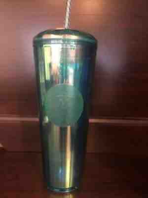 ð??NEW Starbucks Summer 2021 Iridescent Turquoise Tumbler 24 Oz Fast Ship ð??ð?? - Sold on eBay Aug 28, 2021 for $22.99
