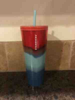 ð??NEW Starbucks Summer 2021 Color Wave Trio Red Aqua Blue Tumbler Cold Cup ð?? - Sold on eBay Aug 18, 2021 for $22.99