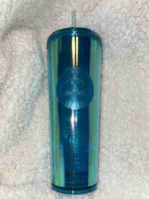 Starbucks Summer 2021 Turquoise Blue Kaleidoscope 24 oz Plastic Cold Cup - Sold on eBay Jul 02, 2021 for $30.00