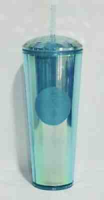 Starbucks Turquoise Teal Blue Kaleidoscope Cold Cup Tumbler, 24 Oz, Summer 2021 - Sold on eBay Jun 30, 2021 for $31.00
