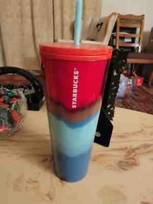 ð??NEW Starbucks Summer 2021 Color Wave Trio Red Aqua Blue Tumbler Cold Cup ð?? - Sold on eBay Sep 06, 2021 for $32.00