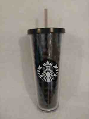 Starbucks Black Large Diamond Studded Acrylic Cold Cup 2016 24 oz Venti - Sold on eBay Aug 24, 2021 for $7.50