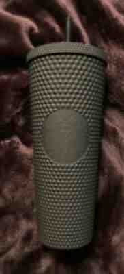 STARBUCKS Matte Black Studded Tumbler 24oz Cup Double Wall GENUINE BRAND - Sold on eBay Jul 17, 2021 for $28.00