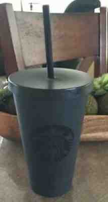 Starbucks Matte Black 16 OZ Venti Plastic Insulated Tumbler Cup Very RARE!! - Sold on eBay Aug 08, 2021 for $85.00