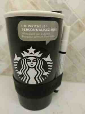 Starbucks Black Gray Matte Ceramic 12oz Travel Mug 2016 Coffee Tumbler Complete - Sold on eBay Jun 22, 2021 for $20.50