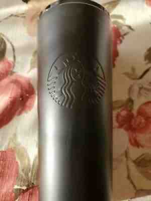Starbucks Venti Flat Matte Black Steel Metal Tumbler Insulated Cups 24 fl. oz. - Sold on eBay Jul 17, 2021 for $13.99