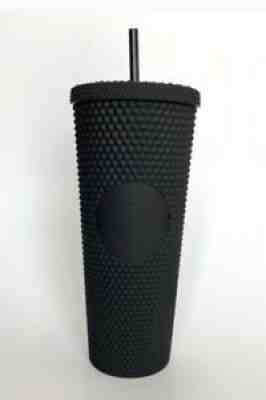 NWT Starbucks Matte Black Studded Plastic Soft-Touch Bling Cold Cup Tumbler 24oz - Sold on eBay Jul 25, 2021 for $39.99