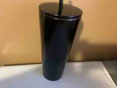 Starbucks Venti Flat Matte Black Steel Metal Tumbler Insulated Cups 24 fl. oz. - Sold on eBay Aug 19, 2021 for $16.99