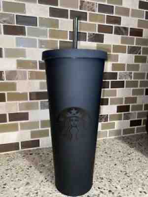 Starbucks 2014 MATTE Black Acrylic 24 OZ Venti Tumbler Cold Cup W/ Straw! RARE - Sold on eBay Jun 23, 2021 for $100.00
