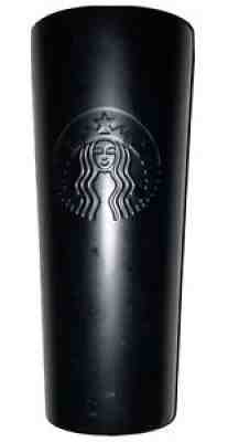 24 fl oz Starbucks Venti flat matte black Steel metal tumbler cup - Sold on eBay Jul 03, 2021 for $35.00