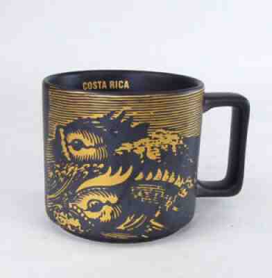 Starbucks Coffee Mug Costa Rica 2016 14oz Matte Black and Gold - Sold on eBay Aug 15, 2021 for $14.20