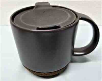 Starbucks Cork Bottom Mug Gunmetal Gray Ceramic Black Plastic Lid 12 Oz 2016 - Sold on eBay Jul 29, 2021 for $5.00