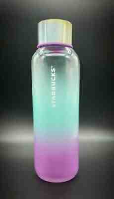 â??NEWâ?? Starbucks 2021 Summer Ombre Purple & Teal 20 Oz. Glass Water Bottle - Sold on eBay Sep 07, 2021 for $34.88