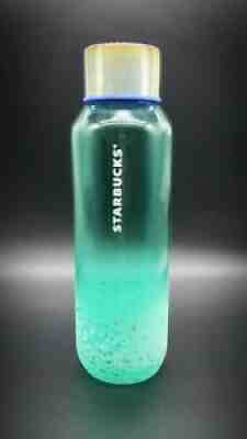 ð??? Starbucks 2021 Summer Teal Waves 20 Oz Glass Water Bottle ð??? - Sold on eBay Jun 24, 2021 for $36.88