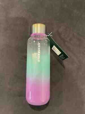 *Brand New with Tags* Starbucks Ombre Purple & Teal 20 Oz Glass Water Bottle - Sold on eBay Sep 07, 2021 for $25.95